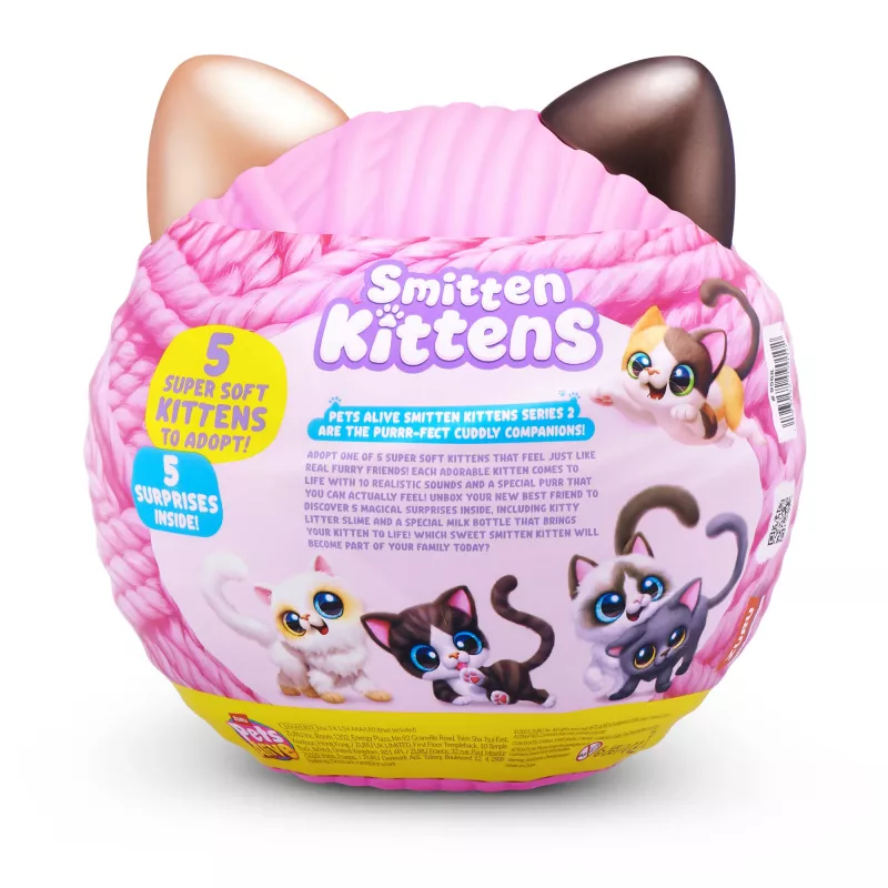 Gato de juguete Zuru Pets Alive Smitten Kittens Series 2 — juguete interactivo con sonido, a partir de 3 años, pilas AAA