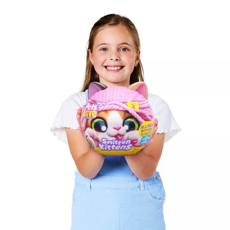 Gato de juguete Zuru Pets Alive Smitten Kittens Series 2 — juguete interactivo con sonido, a partir de 3 años, pilas AAA