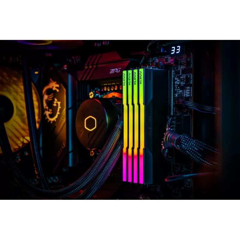 Klevv 64GB (2 x 32GB) 6000MHz CL30 módulo de memoria RAM GAMING DDR5 30-36-36-76 CRAS V RGB