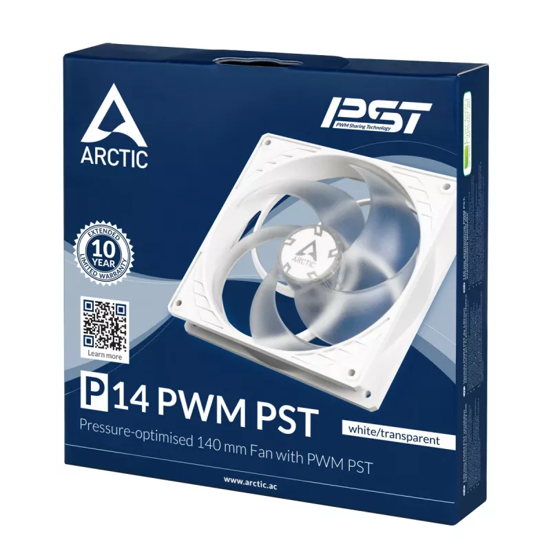 ARCTIC P14 PWM PST ventilador de 140 mm optimizado para presión con PWM PST
