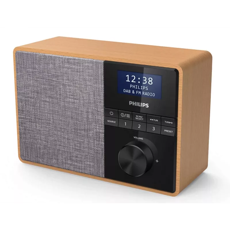 Radio portátil Philips TAR5505/10 Digital Negro, Gris, Madera
