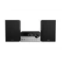 Microcadena de audio doméstico Philips TAM4205M2/12 — 80 W RMS, altavoces de 2 vías, Bluetooth, FM, indicador LED, carga de discos por bandeja (negro/plata)
