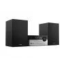 Microcadena de audio doméstico Philips TAM4205M2/12 — 80 W RMS, altavoces de 2 vías, Bluetooth, FM, indicador LED, carga de discos por bandeja (negro/plata)