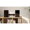 Microcadena de audio doméstico Philips TAM4205M2/12 — 80 W RMS, altavoces de 2 vías, Bluetooth, FM, indicador LED, carga de discos por bandeja (negro/plata)