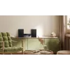 Microcadena de audio doméstico Philips TAM4205M2/12 — 80 W RMS, altavoces de 2 vías, Bluetooth, FM, indicador LED, carga de discos por bandeja (negro/plata)