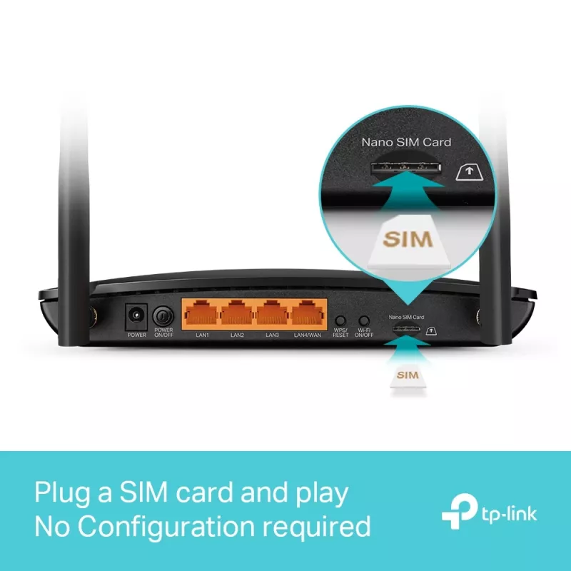 Router inalámbrico TP-Link MR550 Gigabit Ethernet doble banda (2,4 GHz / 5 GHz) 4G
