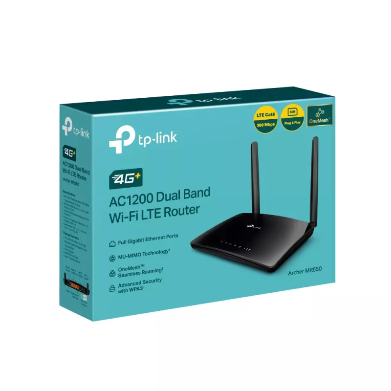 Router inalámbrico TP-Link MR550 Gigabit Ethernet doble banda (2,4 GHz / 5 GHz) 4G
