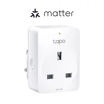Enchufe inteligente TP-Link Tapo Mini P110M – enchufe inteligente de interior Wi‑Fi/Bluetooth, 16 A, 100–240 V, 3680 W, blanco