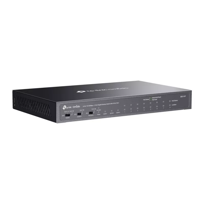 Switch de red TP-Link Omada DS111P no gestionado Fast Ethernet (10/100) Power over Ethernet (PoE) negro