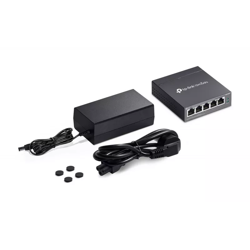 Switch de red TP-Link Omada DS105GP no gestionado Gigabit Ethernet (10/100/1000) Power over Ethernet (PoE) negro