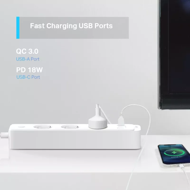 TP-Link Tapo P300 3 tomas de CA Type F (CEE 7/4) 1,5 m 3 2300 W blanco