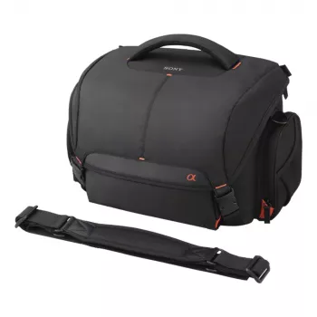 Sony LCS-SC8, bolsa de hombro, Sony, SLT-A58K, SLT-A65V, SLT-A77V, SLT-A99V, NEX-6/B, NEX-6L/B, negro