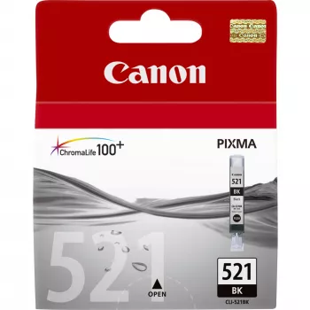 Canon CLI-521BK Cartucho de tinta Negro, Negro, tinta pigmentada, 1 ud.