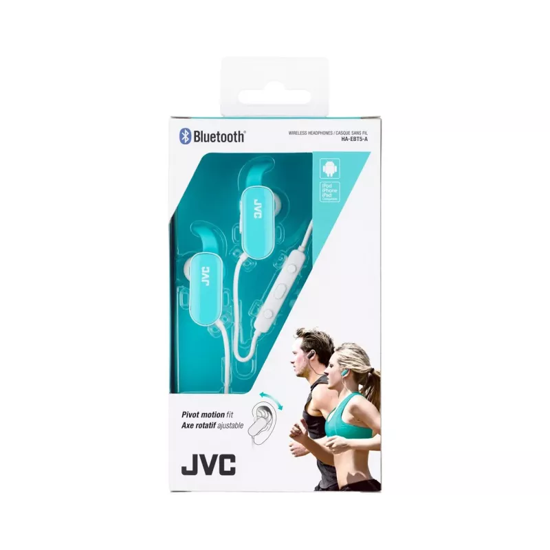 Auriculares/auriculares con micrófono JVC HA-EBT5-A-E Inalámbricos in-ear Deportivos Bluetooth Azul, Blanco