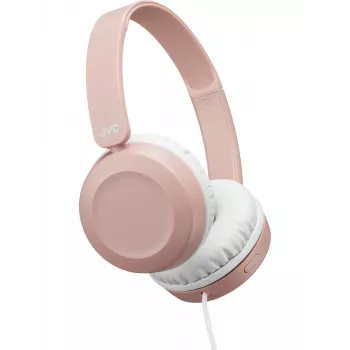 Auriculares on-ear con cable JVC Powerful Sound Rosa, Con cable, 10 - 26000 Hz, Llamadas/Música, 140 g, Auriculares con micrófono, Rosa