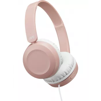 Auriculares on-ear con cable JVC Powerful Sound Rosa, Con cable, 10 - 26000 Hz, Llamadas/Música, 140 g, Auriculares con micrófono, Rosa
