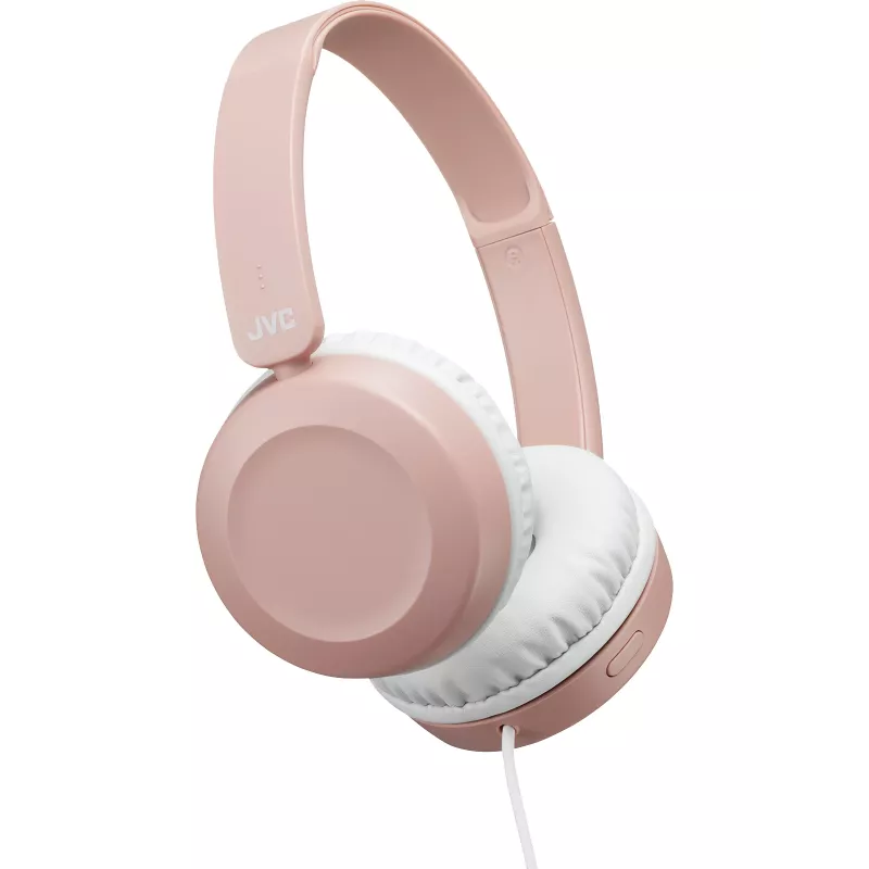 Auriculares on-ear con cable JVC Powerful Sound Rosa, Con cable, 10 - 26000 Hz, Llamadas/Música, 140 g, Auriculares con micrófono, Rosa