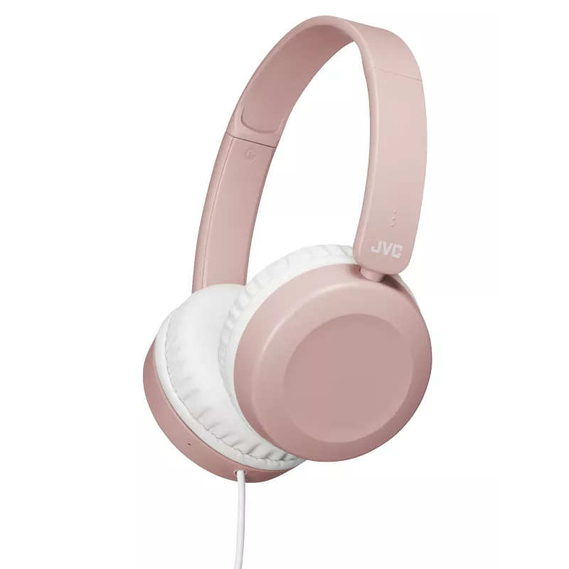 Auriculares on-ear con cable JVC Powerful Sound Rosa, Con cable, 10 - 26000 Hz, Llamadas/Música, 140 g, Auriculares con micrófono, Rosa