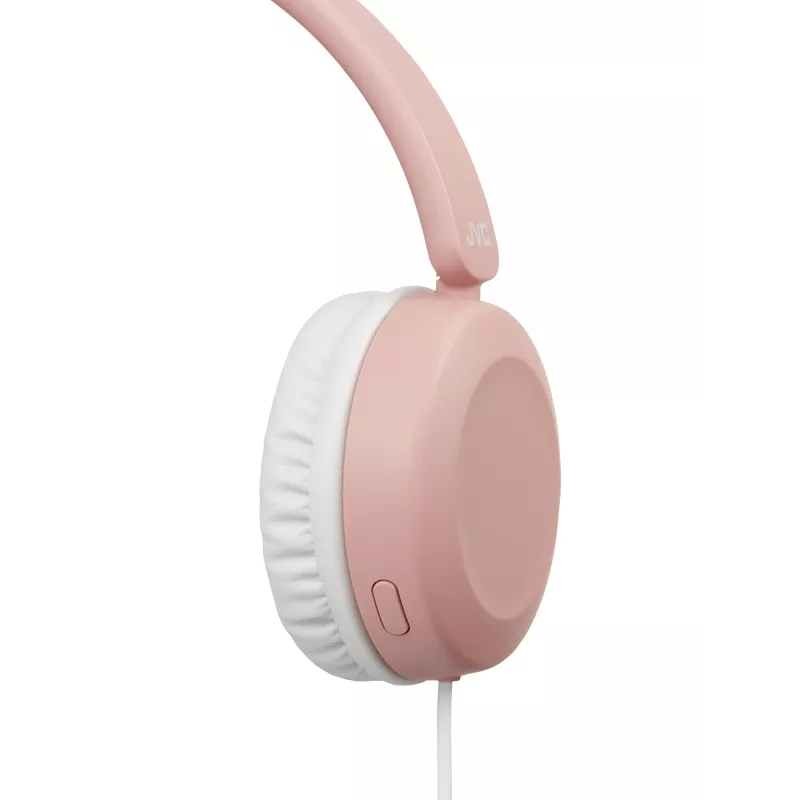 Auriculares on-ear con cable JVC Powerful Sound Rosa, Con cable, 10 - 26000 Hz, Llamadas/Música, 140 g, Auriculares con micrófono, Rosa
