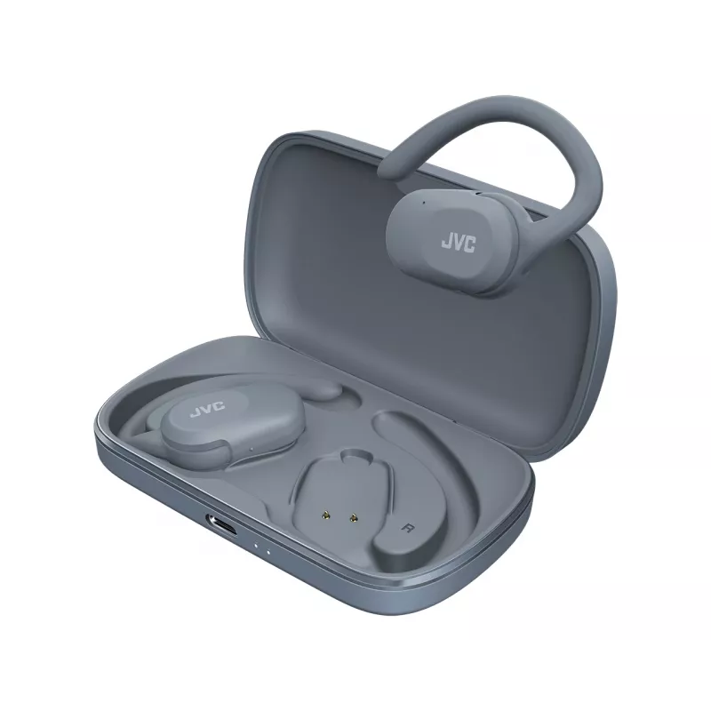 Auriculares con micrófono JVC HA-NP40T True Wireless Stereo (TWS) In-ear con gancho para la oreja Bluetooth, 20–20000 Hz, 10 m, Gris