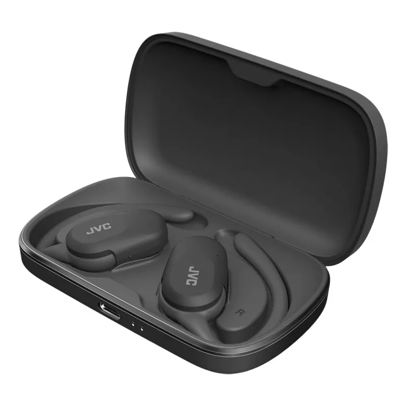 Auriculares con micrófono JVC HA-NP40T True Wireless Stereo TWS Gancho para la oreja Bluetooth Negro, 20–20000 Hz, 10 m