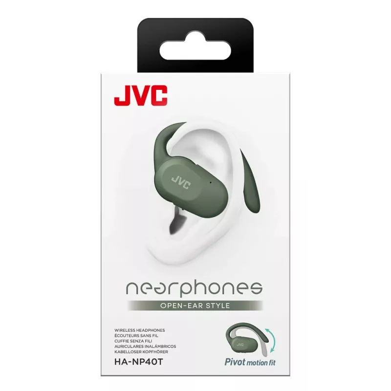 Auriculares con micrófono JVC HA-NP40T True Wireless Stereo (TWS) Gancho para la oreja Llamadas/Música Bluetooth Verde