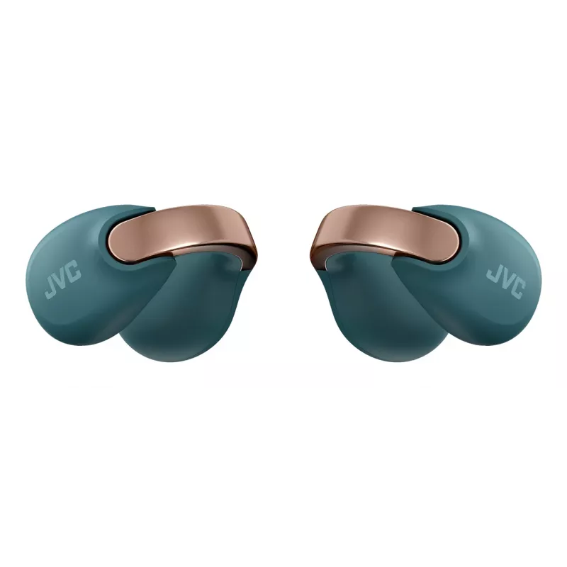 Auriculares con micrófono JVC HA-NP1T True Wireless Stereo (TWS) Pinza para la oreja Para llamadas/música USB Type-C Bluetooth Azul, Dorado