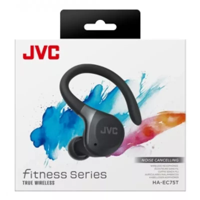 Auriculares/auriculares con micrófono JVC HA-EC75T-B-U Inalámbricos Gancho para la oreja Deportivos Bluetooth Negro