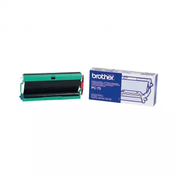 Accesorio de fax Brother PC-75 cassette de fax + cinta 144 páginas negro 1 ud.