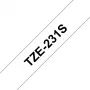 Cinta de etiquetas Brother TZE231S negro sobre blanco TZe