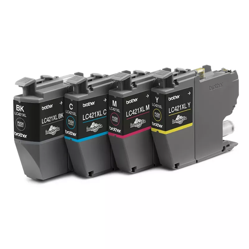Cartucho de tinta Brother LC421XLVALDR 4 uds. original negro, cian, magenta, amarillo
