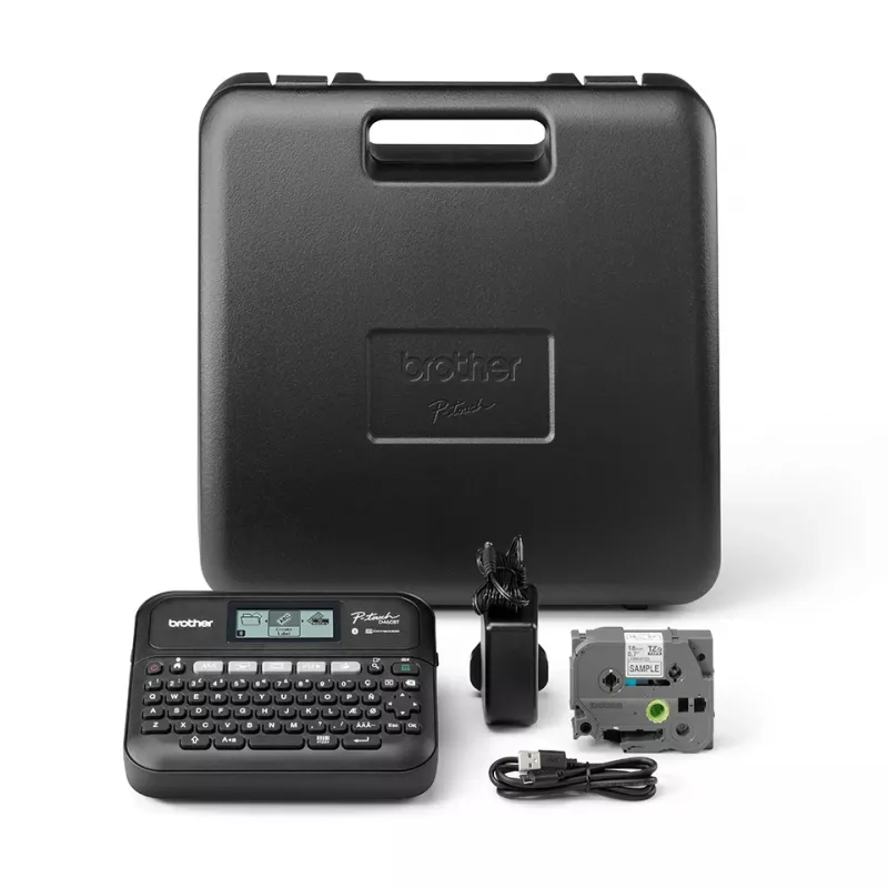 Impresora de etiquetas Brother PT-D460BTVP transferencia térmica 180 x 180 DPI 30 mm/s con cable e inalámbrica TZe Bluetooth QWERTY