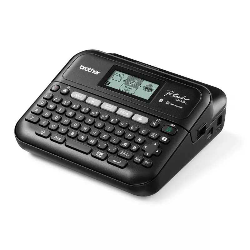 Impresora de etiquetas Brother PT-D460BTVP transferencia térmica 180 x 180 DPI 30 mm/s con cable e inalámbrica TZe Bluetooth QWERTY