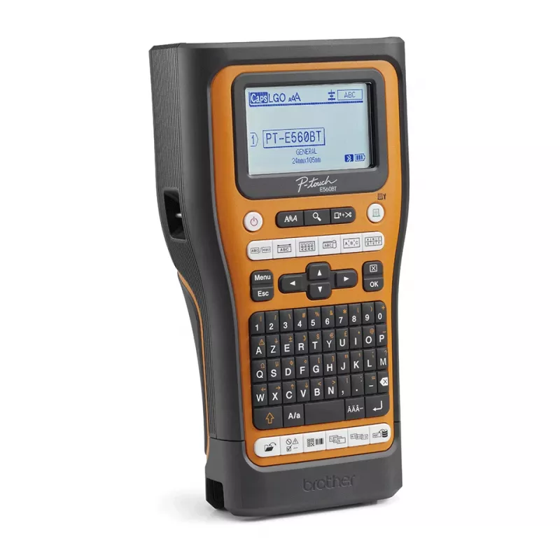 Impresora de etiquetas Brother PT-E560BTVP transferencia térmica 180 x 180 DPI 20 mm/s con cable e inalámbrica HSE/TZe Bluetooth QWERTY
