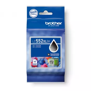 Cartucho de tinta Brother LC552XLBK Original Negro Tinta pigmentada, pack individual, rendimiento aprox. 3000 páginas