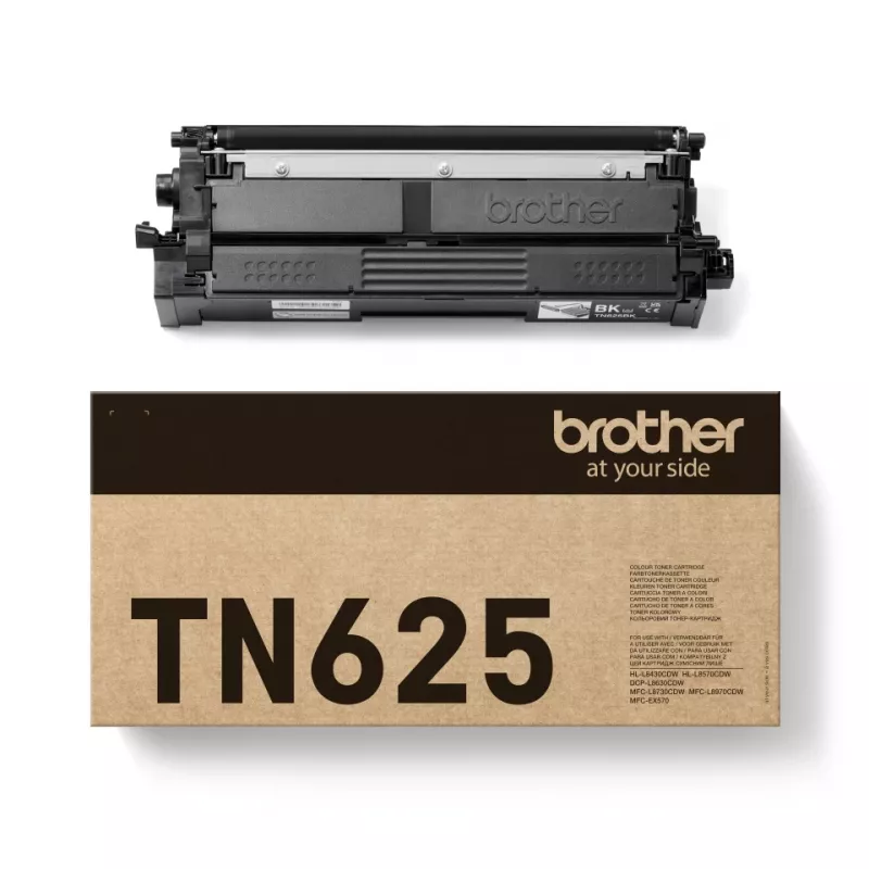 Cartucho de tóner Brother TN-625BK Original Negro, 1 ud., rendimiento 3000 páginas