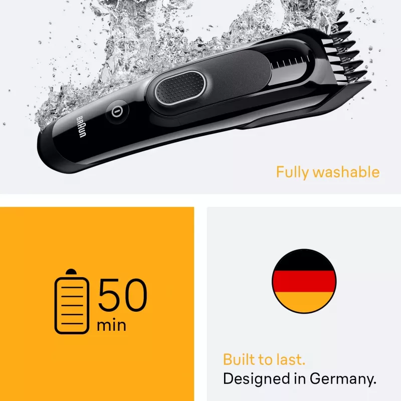 Braun HC5510 Recortadora/maquinilla de pelo Negro 9 níquel-metal hidruro (NiMH)