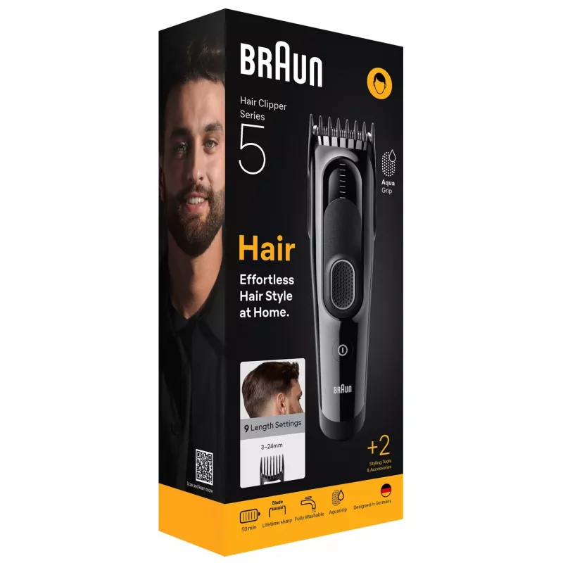 Braun HC5510 Recortadora/maquinilla de pelo Negro 9 níquel-metal hidruro (NiMH)