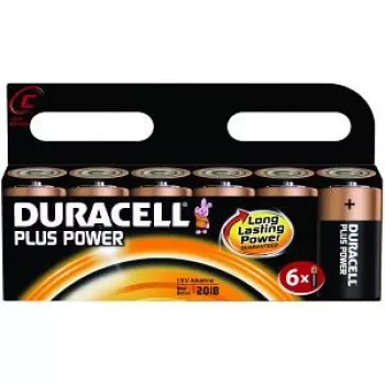 Duracell Plus Power C, pack de 6 pila de un solo uso alcalina