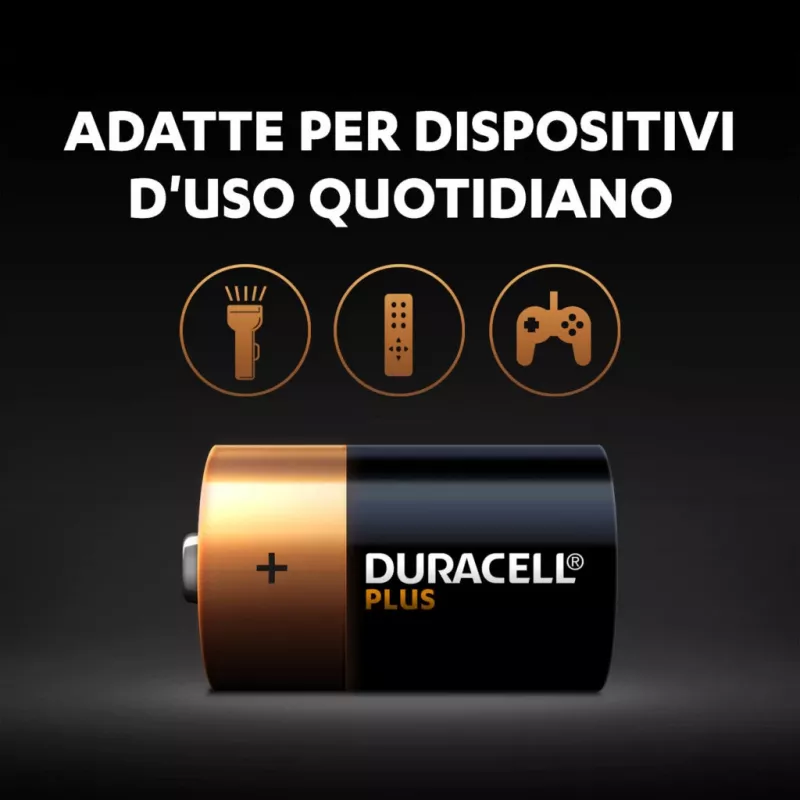 Duracell Plus pila de un solo uso D alcalina