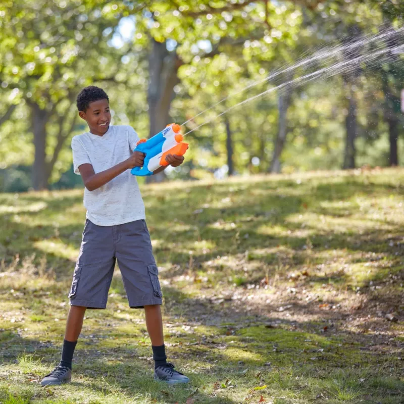 Nerf Super Soaker Twin Tide, bláster de juguete, multicolor, 6 años