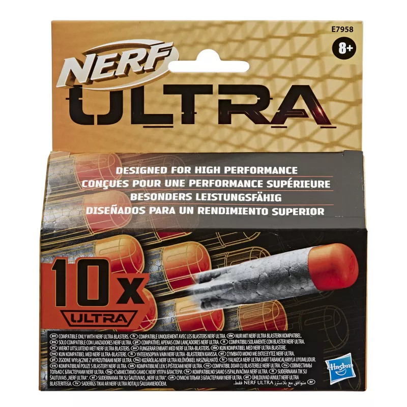 Nerf Ultra 10-Dart Refill Pack -- Lo último en lanzamiento de dardos -- Solo compatible con blásters