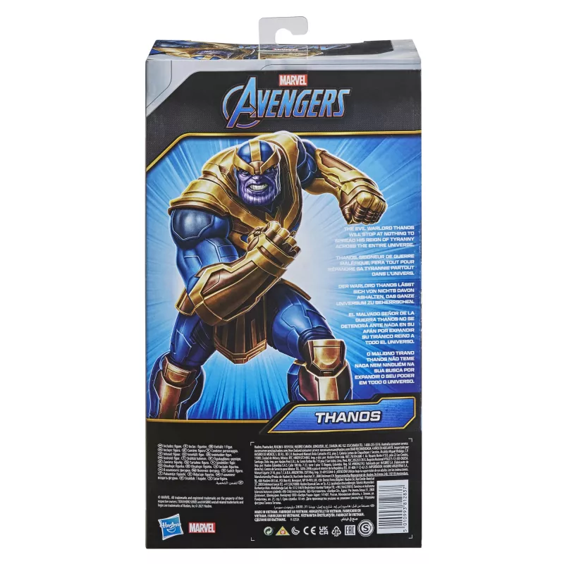 Figura de acción Marvel Avengers Blast Gear Deluxe Thanos, 4 años, Azul, Amarillo