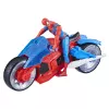 Marvel Spider-Man Spider-Man Web Blast Cycle set de juego infantil con figura de acción articulada de Spider-Man
