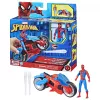 Marvel Spider-Man Spider-Man Web Blast Cycle set de juego infantil con figura de acción articulada de Spider-Man