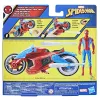 Marvel Spider-Man Spider-Man Web Blast Cycle set de juego infantil con figura de acción articulada de Spider-Man