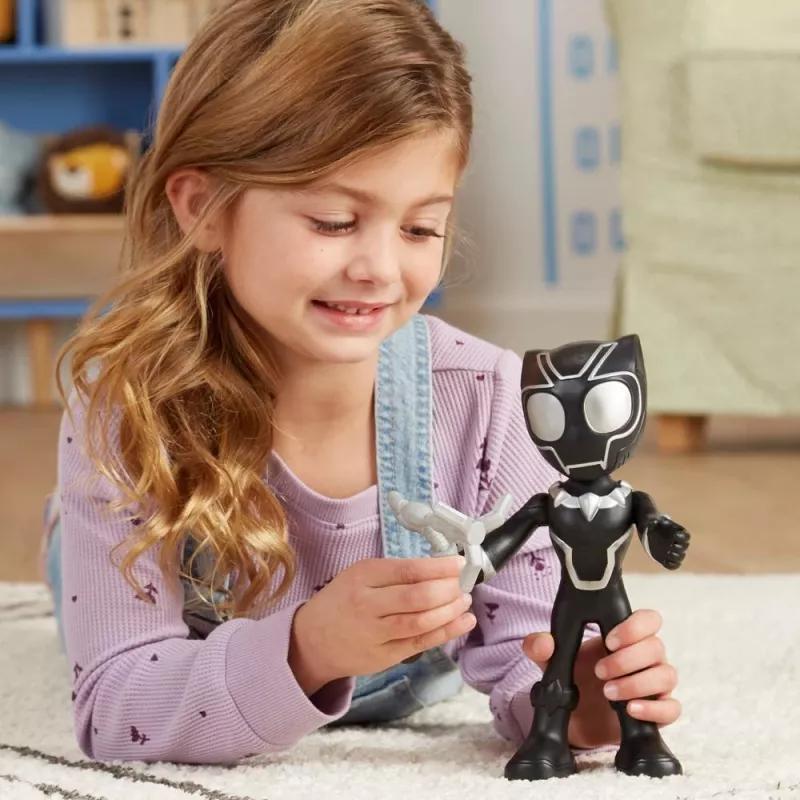 Marvel Spidey y sus superamigos Supersized Pantera Negra figura de acción, juguete de superhéroes preescolar