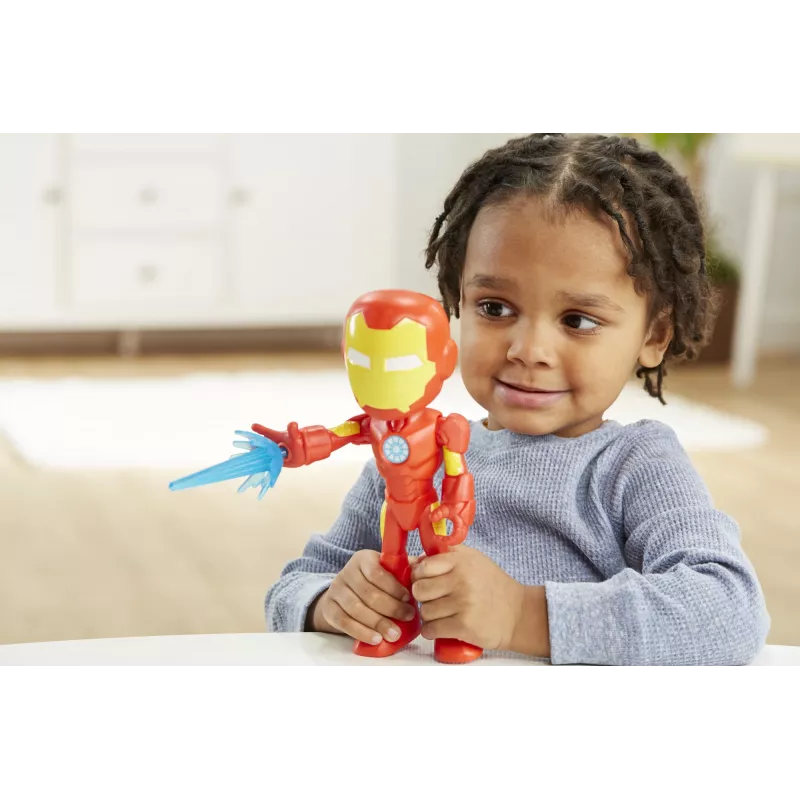 Marvel Spidey y sus Super Amigos – Figura sobredimensionada de Iron Man, 3 años, Marvel, rojo, amarillo