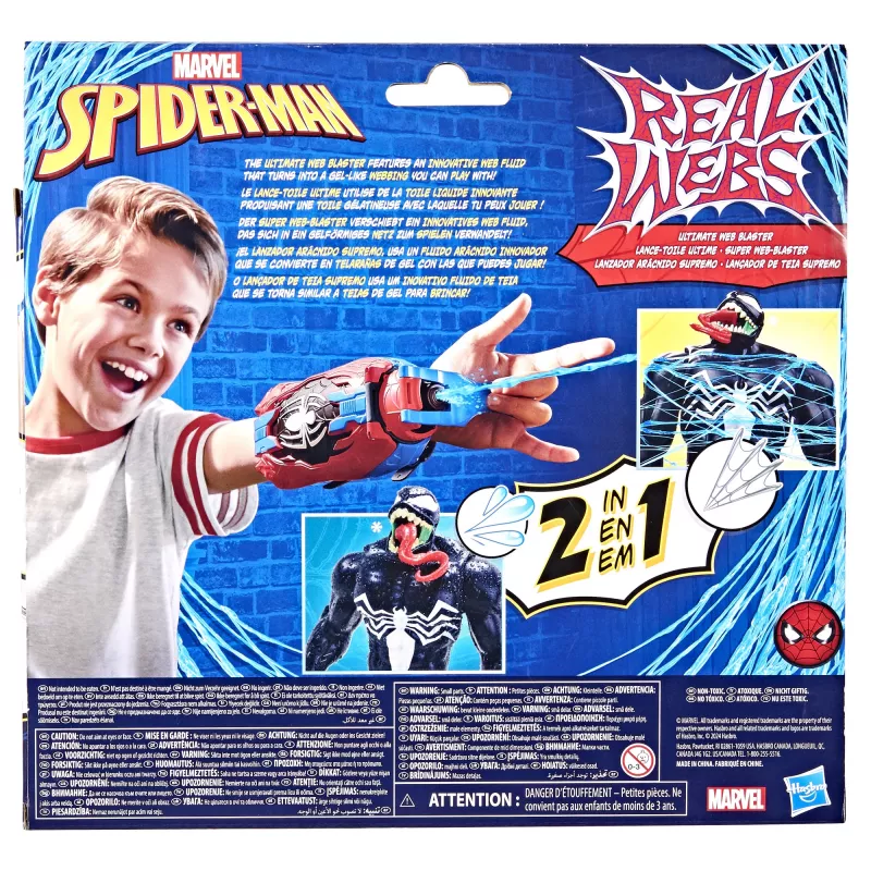 Lanzador de guante de juguete Marvel Spider-Man Real Webs Ultimate Web Blaster