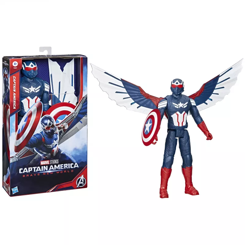 Figura de acción AVENGERS Captain America Deluxe Movie Titan Figura 30 cm — figura de colección de 30 cm